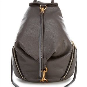 Rebecca Minkoff Genuine Black Leather Backpack w Gold Hardware